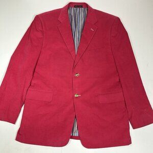 Giovanno Collezione Uomo Mens Blazer Jacket Corduroy Pink 100% Cotton Sz L Read